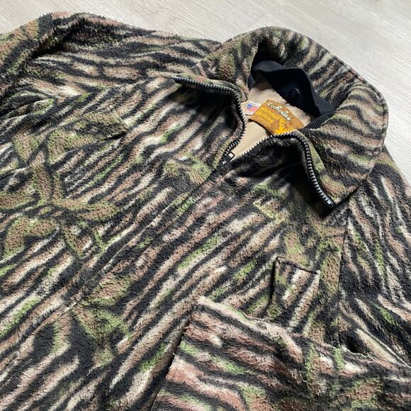 Vintage Cabelas Mens Whitetail Camouflage Camo Fleece Goretex USA Rare 90s Large - Picture 2 of 7